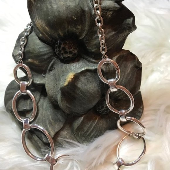 Silver link necklace - Picture 3 of 3